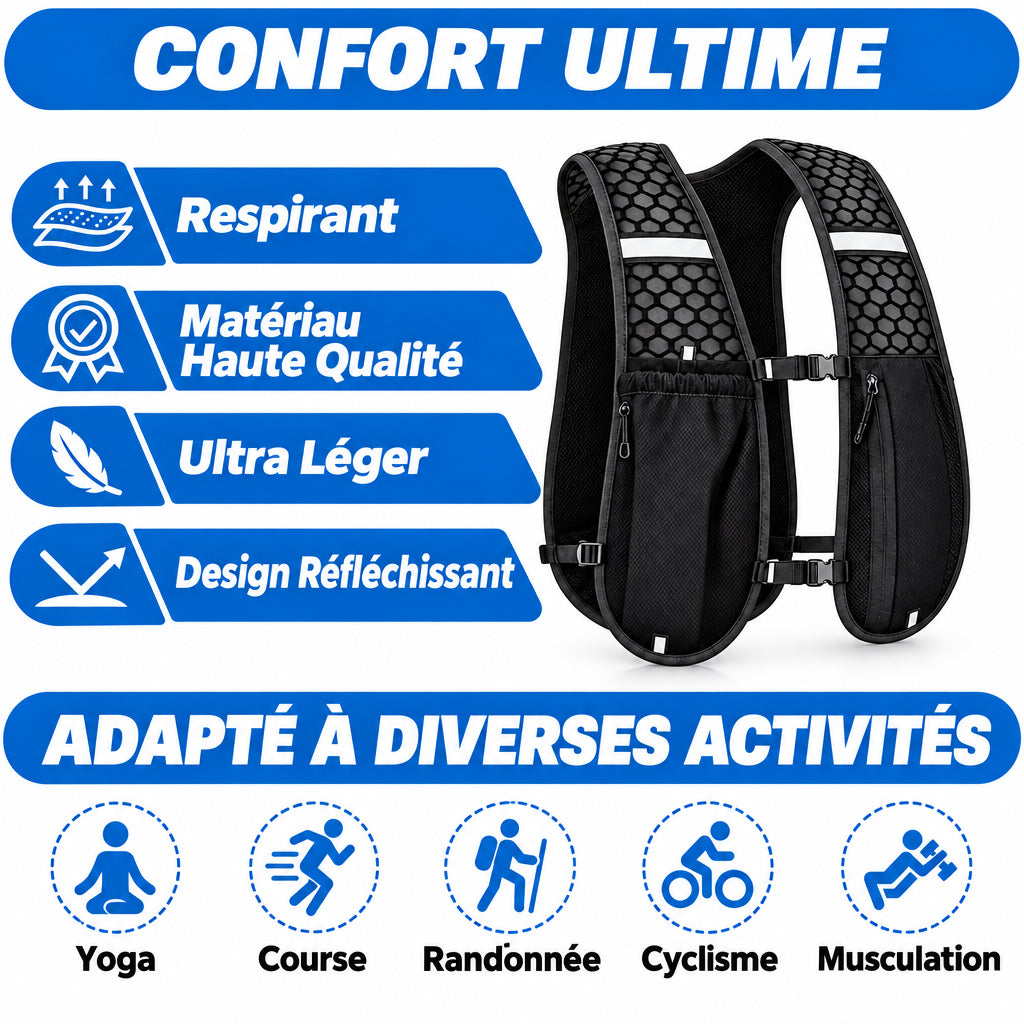 Gilet d'Hydratation Anti-Rebond